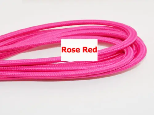 2*0,75 мм электрическая Проводная Подвесная лампа кабель витой текстильный верхний шнур Эдисона подвесной светильник 2 м/5 м/10 м несколько цветов - Цвет: rose red