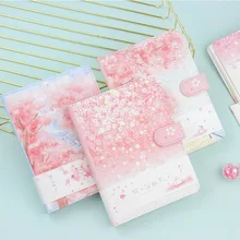 Канцелярские принадлежности Jingu креативный вишневый цвет под деревом план PDA pi ben студенческие цветные страницы иллюстрация дневник ноутбук