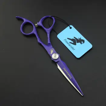 

6.0inchs Freelander purple crocodiles grain handed Handed Professional straight &Teeth scissors Thinning Shears for Dogs