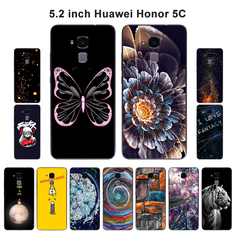 Чехлы для Huawei Honor 5C /Honor 7 Lite Мягкая силиконовая задняя крышка модная окрашенная
