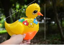 Jouets gonflables pour enfants, petit canard mignon avec fleurs en Pvc, canard à rhubarbe, modèle animaux