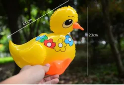 Jouets gonflables pour enfants, petit canard mignon avec fleurs en Pvc, canard à rhubarbe, modèle animaux 