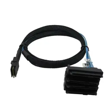 

Top 3ft 1m Mini SAS 36P SFF-8087 to 4 SFF-8482 Connectors SATA Cable Power with B5J0