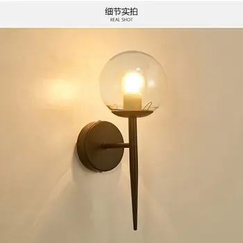 

Modern LED Glass Wall light indoor LED Wall Lamp home bedroom bedside lamp Living Room kitchen Glass Ball Wall Light Sconce Hot