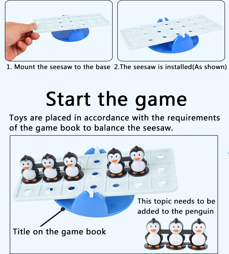 Баланс Пингвин seesaw игрушка детская головоломка настольная игра родитель-ребенок Взаимодействие мозговые движущиеся действия настольная игра