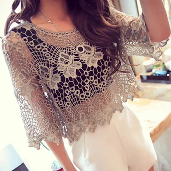 

Grey White Bridal Shawl Top Shrug Lace Floral Bolero For Women Short Wedding Jacket Bolero Femme Mariage Party Cape Dress