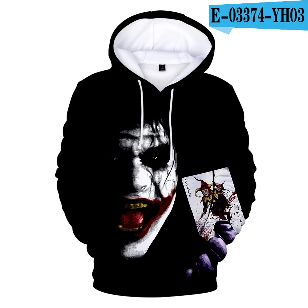 HAHA Joker/крутая коллекция года, Новое поступление, теплые толстовки с капюшоном, модные повседневные толстовки с длинными рукавами для родителей и детей - Цвет: YH03