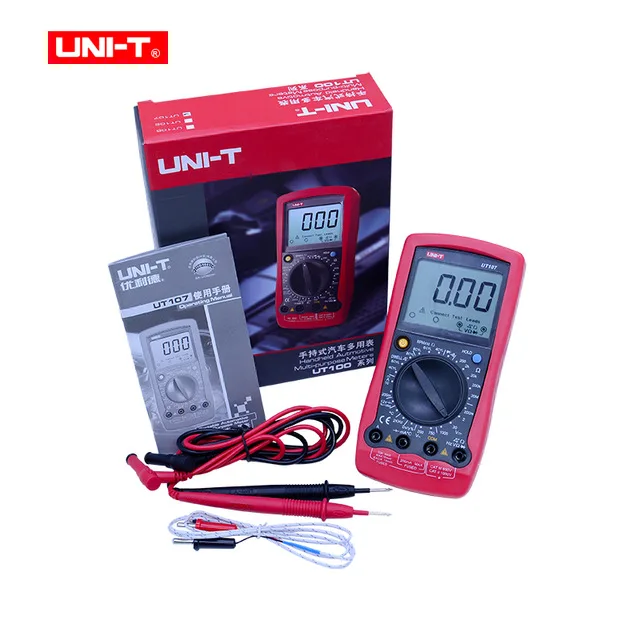 UT107 UNI-T UT105/UT107 Автомобильный цифровой мультиметр AC DC напряжение DC измеритель тока ом тестер скорости и измерения закрытого угла - Цвет: UT107