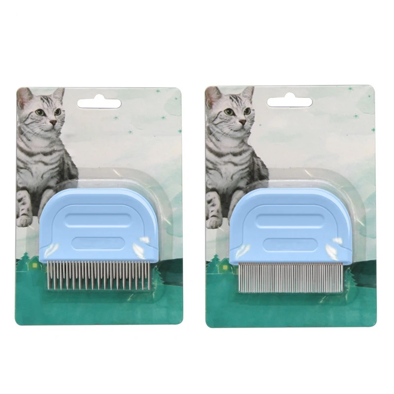 New Stainless steel cat flea comb with plastic handle for pet flea and tick prevention pet cat grooming accessories New Stainless steel cat flea comb with plastic handle for pet flea and tick prevention pet cat grooming accessories