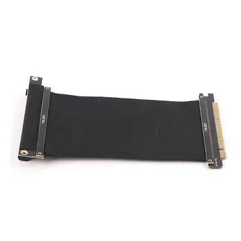 

PCI Express PCI-e3.0 16x Flexible Cable Card Extension Port Adapter High Speed Riser Card Graphics Cards Connector Cable L type