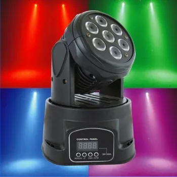 

7x12W DJ lighting /RGBW Mini LED Wash Moving Head Light /DMX512 Auto Sound Control LED Stage Effect Lights/Disco Party KTV Lamp