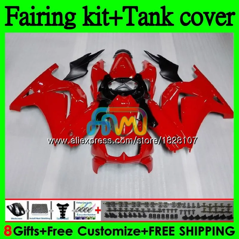 Майка для KAWASAKI ZX-250R EX-250 EX ZX 250R 08 09, 10, 11, 12, 104BS. 19 EX250 ZX250R 2008 2009 2010 2011 2012 обтекатель фабрики "красный - Цвет: No. 1