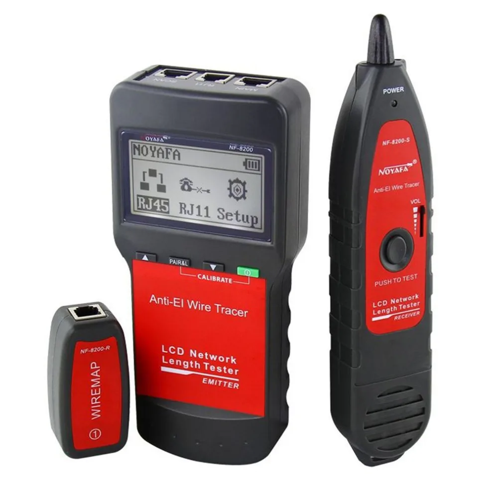 

RJ45 CAT LAN Wire Cable Tester Ethernet Network Wire Tracker cable Length tester With Backlight LCD Display NF-8200