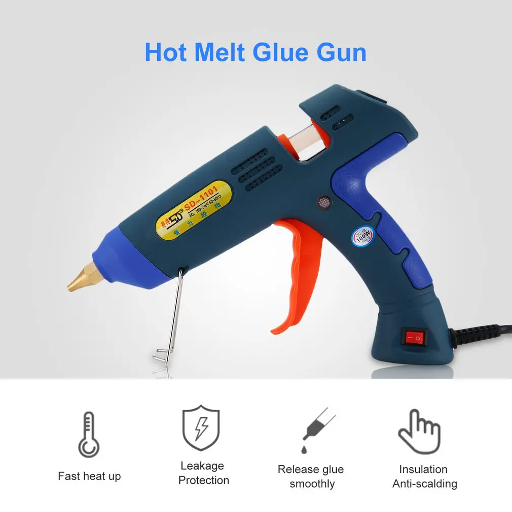 SD SD-1101 100 Вт термоплавкий клеевой пистолет тепловые Пистолеты для DIY игрушка для развития моторики Инструменты для ремонта электротермоклеевые пистолеты