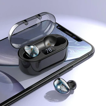 

TWS X7 Transparent Design Bluetooth 5.0 Touch Control Earphone Wireless Earbuds IPX6 Waterproof Stereo Noise Reduction Headphone