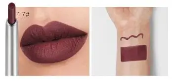 17 Pudaier стерео matte17-color подводка для губ цветная антипригарная чашка может использоваться в качестве подводки для глаз тени помады один мульти эффект - Цвет: 17
