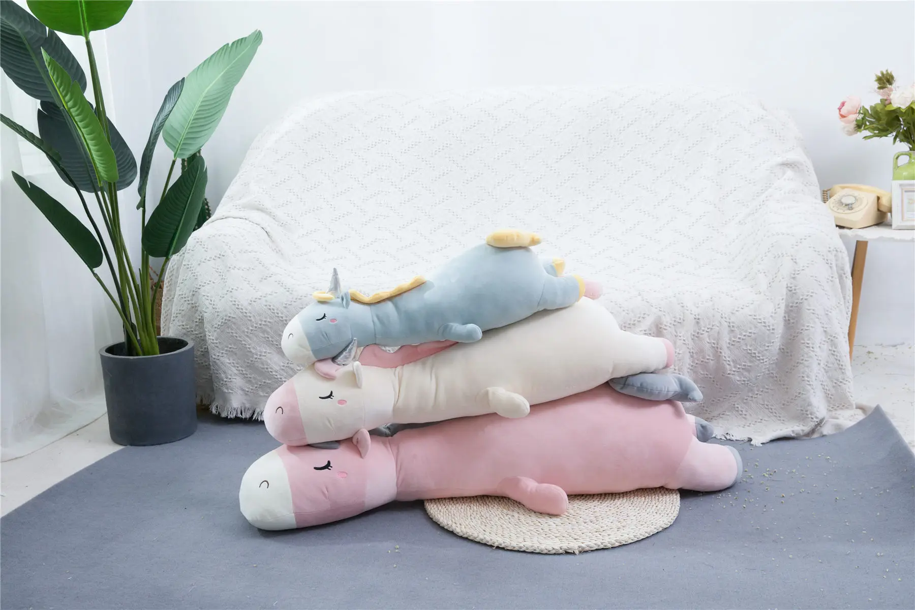Прямая поставка Новое поступление peluches unicornios мягкая подушка в виде единорога плюшевая игрушка кукла для малышей