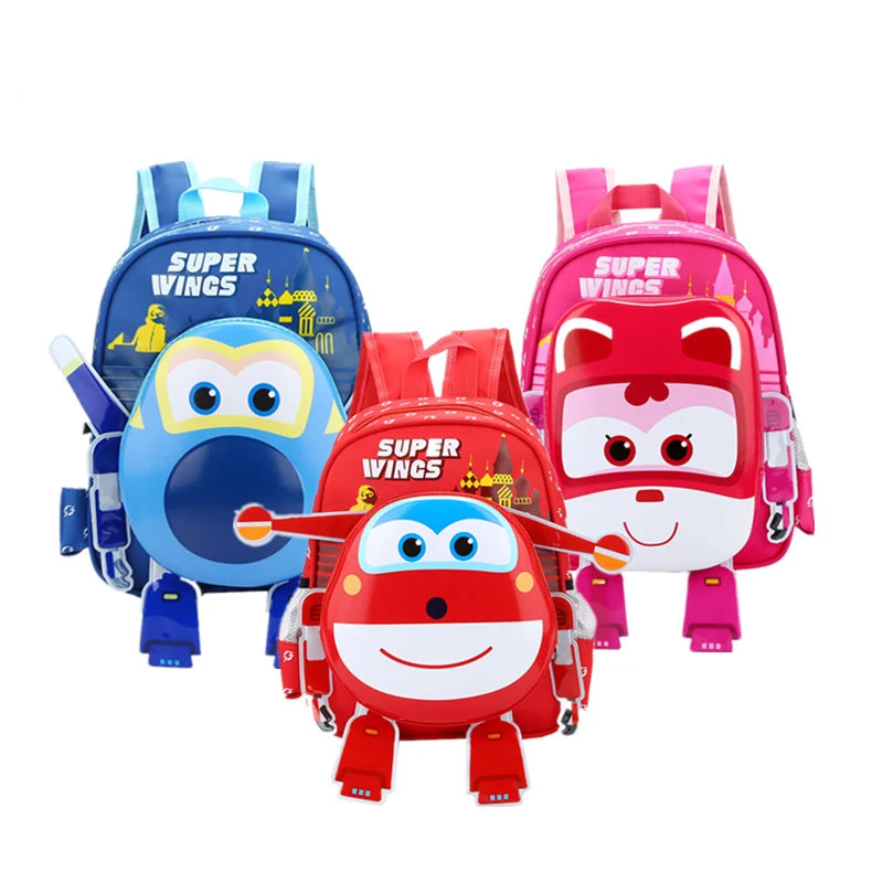 Mochila de Disney para niños, superalas de dibujos animados en 3D, mochila escolar de felpa de animales para guardería