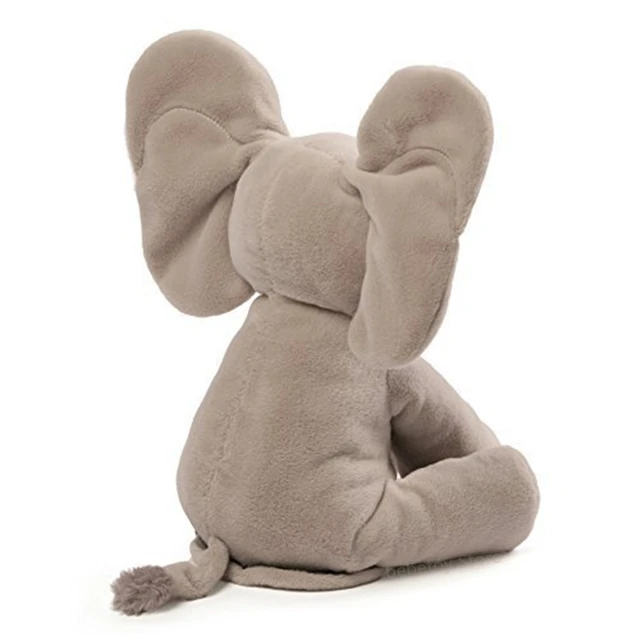 2021 Hot Hide and Seek Elephant and Rabbit Electric Stuffed&Plush Preschool Toys with English Songs Ear Talk for Toddlers Gift