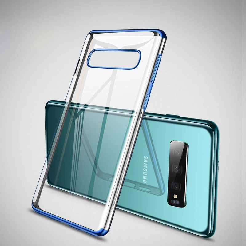 Прозрачный Силиконовый ТПУ чехол для телефона Samsung Galaxy S10 S8 S9 Plus Ультратонкий