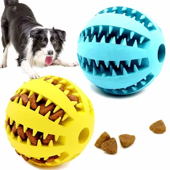 5cm Natural Rubber Pet Dog Toys Dog Chew Toys Tooth Cleaning Treat Ball Extra-tough Interactive Elasticity Ball for Pet Products 1