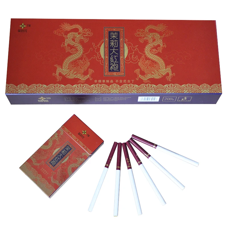 Чай дыма Аутентичные сигареты посылка почтой Жасмин Да Хун Пао для сигарет, Чай мятный вкус табака вкус мужских и женских smokin