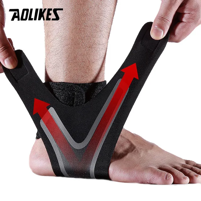 AOLIKES Ankle Support Brace,Elasticity Free Adjustment Protection Foot Bandage,Sprain Prevention Sport Fitness Guard Band 2