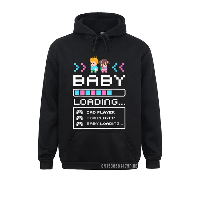 Baby Loading Gamer Gifts-Sudadera capucha para hombre, ropa deportiva de estilo inglés, para mamá, papá, anuncio de embarazo - AliExpress