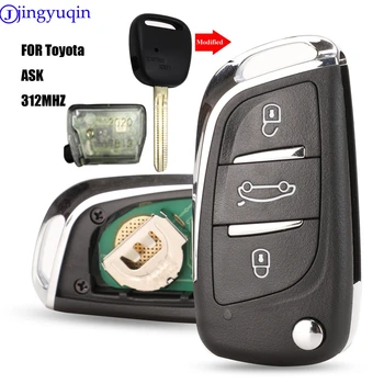 

jingyuqin 1 Button Replacement Fob Remote Car Key Shell Case Cover Blade For Toyota Carina Estima Harrier Previa Corolla Celica
