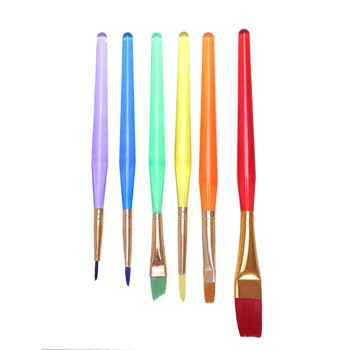 

6 pcs Painting brush Fondant dusting tool set for sugar cake Powder sugar Decor