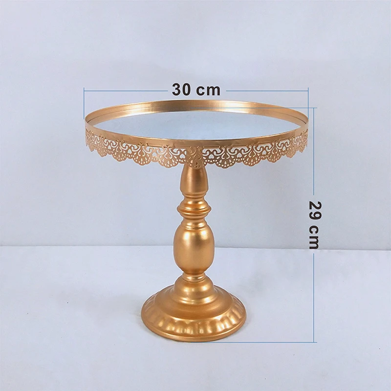 30CM Новая модель солнцезащитные очки, зеркальные круглые металлическая, для подставки для пирожных пластина домашняя одежда для свадьбы, дня рождения подставка для торта инструмент - Цвет: 30CM