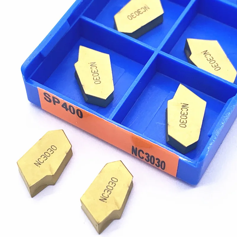 

50PCS SP400 PC9030 NC3020 NC3030 5mm Slotted Carbide Insert Lathe Tool Turning Tool and Slotting Tool