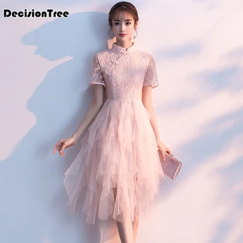 

2020 bodycon dress pink short sleeve women sexy qipao short dresses hollow mesh goth dress