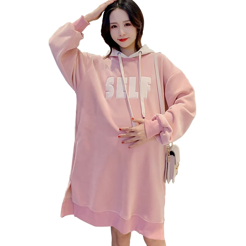 

New Spring Gold Velvet Bat Sleeve Pregnant Women Pullovers Maternity Sweater Autumn Long Sleeve Pregnancy Hoodies Dress Sweater