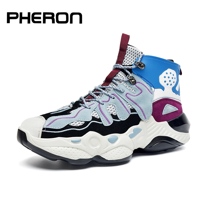 

Fashion vintage Men chunky sneakers Hip Hop Casual Shoes Lace Up Thick Platform Flats Street Dancing Shoes tenis zapatos hombre