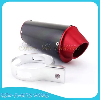 

Red Exhaust Muffler With Clamp For 110 125 140 150 160 cc Pit Dirt bike Thumpstar SSR Motorcycle Scooter Go Kart