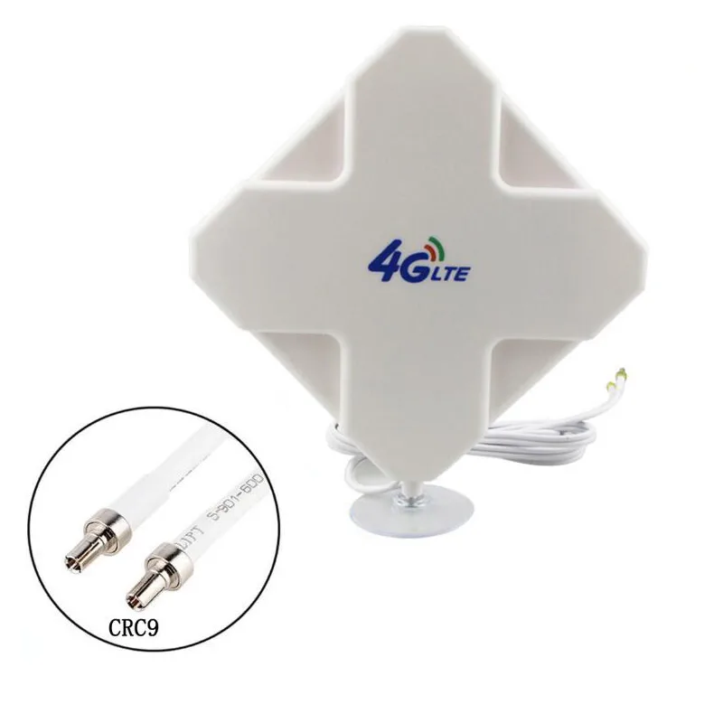 JX антенна 4G LTE антенна с высоким коэффициентом усиления 35dBi двойной кабель SMA TS9 CRC9 Разъем Антенна для 3g 4G маршрутизатор модем - Цвет: CRC9