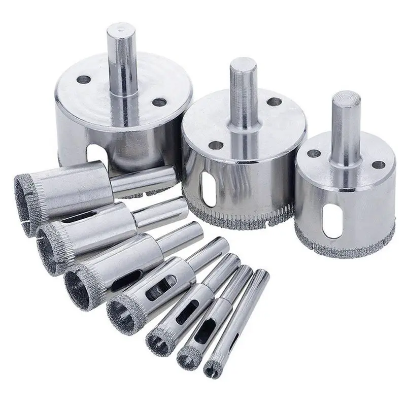 

ELEG-Diamond Drill Bits - Glass and Tile Hollow Core Drill Bits Extractor Remover Tools Hole Saws for glass, ceramics, porcelain