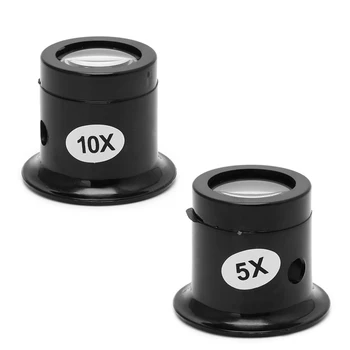 

5X 10X Monocular Magnifying Glass Loupe Lens Jeweler Tool Eye Magnifier F3MF