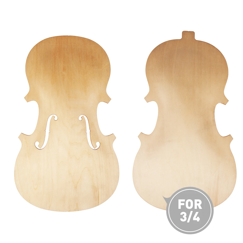 

3/4 Violin Top And Back Solidwood Unfinished Parts For DIY Accessories New