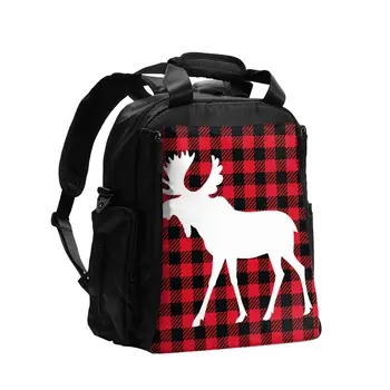 

Diaper Bag Lumberjack With Moose Backpack Baby Large Capacity Diaper Bag Mummy Travel Bag