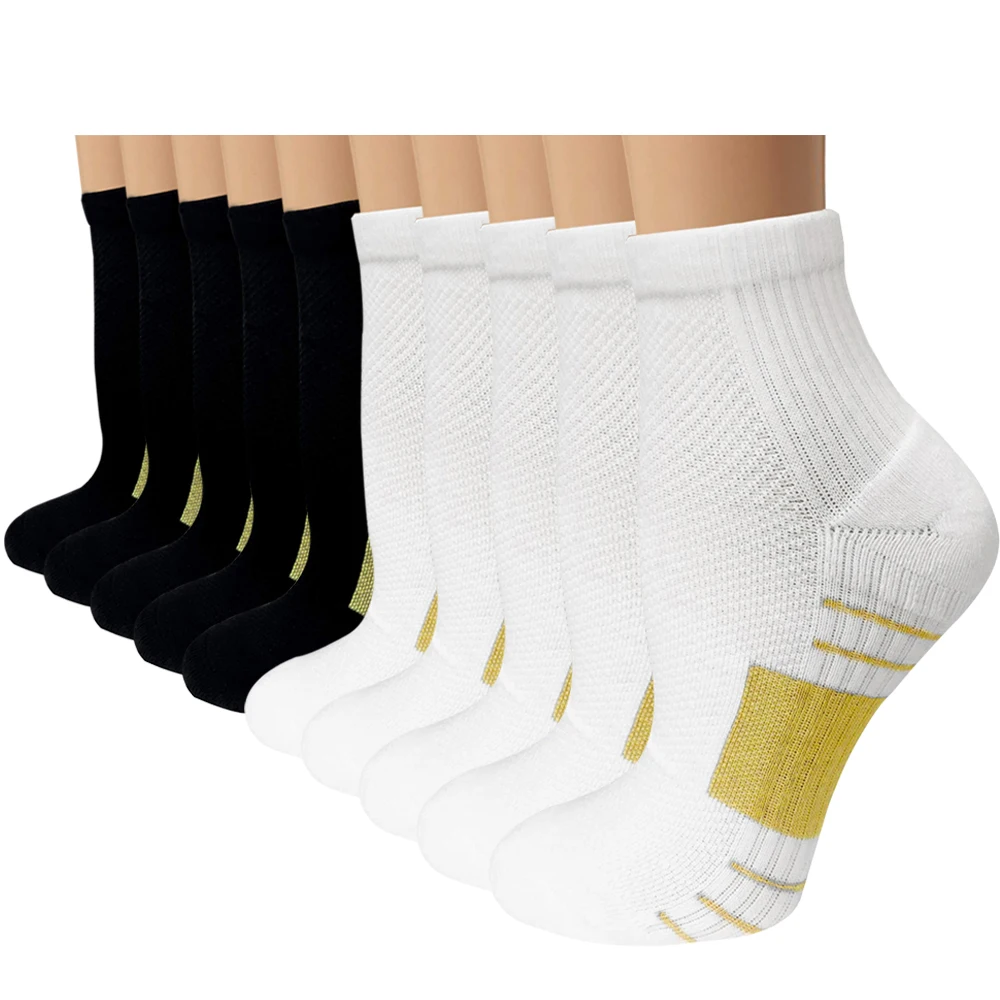 Compression Running Socks Crew Athletic Socks For Men Women Fit for Athletic,Travel Medical - Цвет: Цвет: желтый