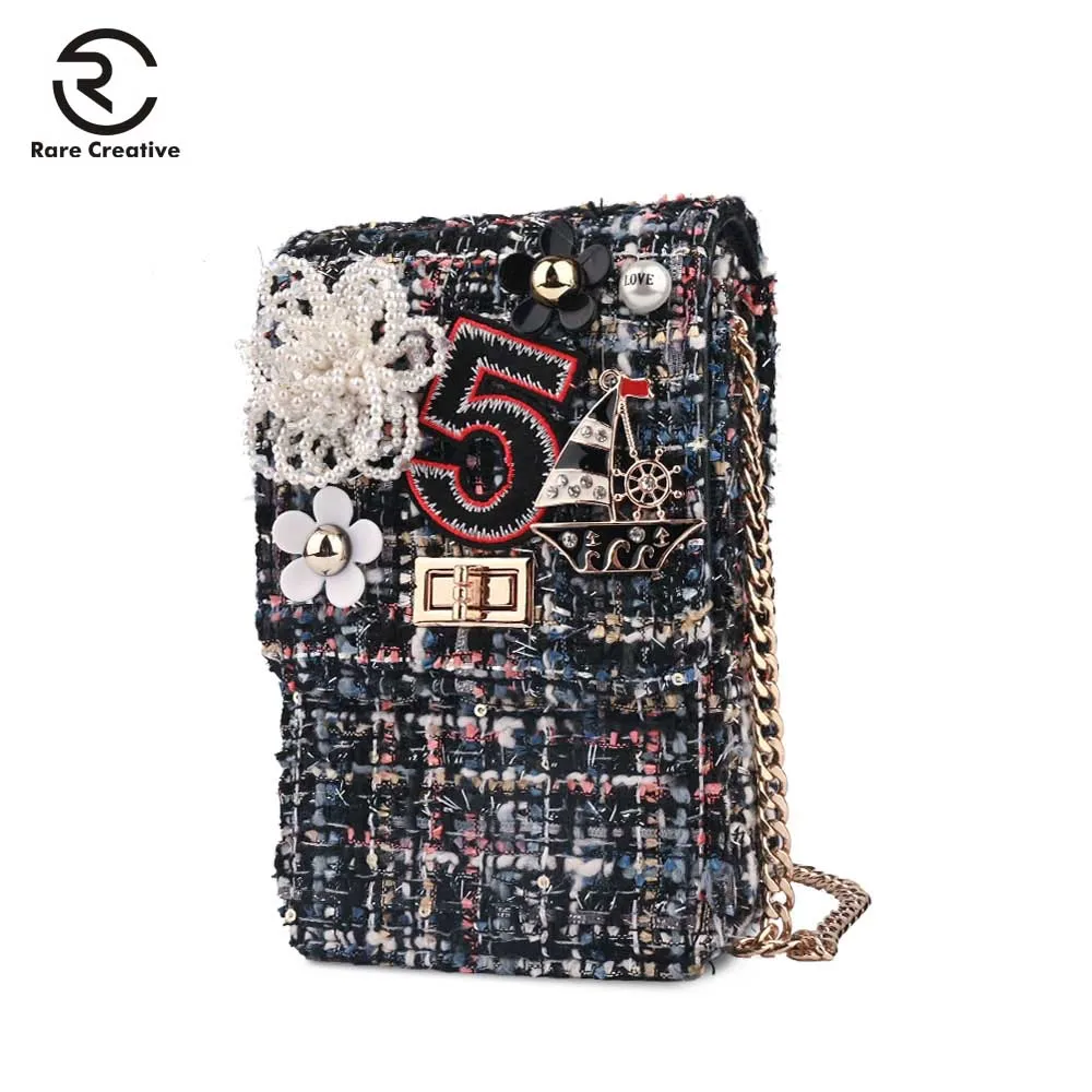 

RARE CREATIVE Pearl Bow Children's Wallet Women Shoulder Bag Phone Bag For iPhone Xs Max XR Huawei P20 P30 Samsung S9 S10 HM6032