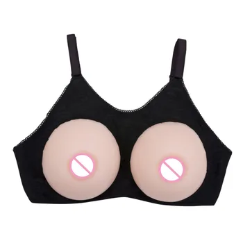 

Silicone Breast Forms Crossdresser Mastectomy Boob Prosthesis Drag Queen Transvestite Fake Boobs Enhancer with Strap Bra