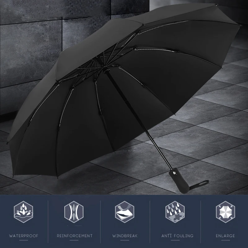 

Men Folding Reverse Umbrellas Parasol Women Travel Sun Umbrellas Black Windproof Automatic Business Car Christmas Gif