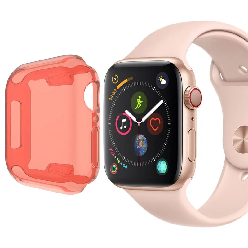 Цветные часы Candy чехол для Apple Watch серии 4 полный Экран защиты оболочки Protevtive чехол для наручных часов iWatch, 40/44 мм аксессуары