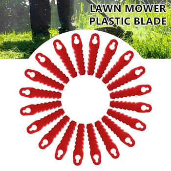 

25/60/100pcs Plastic Mower Cutting Blades Grass Trimmer Blades 10*5mm Fits Lawnmower Mower Head Strimmer Home Garden Accessories