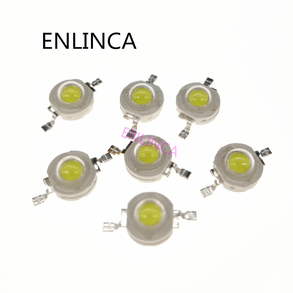Cuentas de lámpara LED de piezas, 1W, 3,0 3,4 v para soporte de aluminio de alta potencia, cuentas de lámpara para luz de inundación DIY|Diodos| - AliExpress
