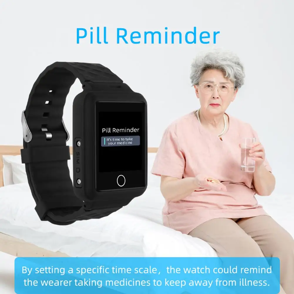 Elderly Smart Watch Phone SOS Anti-lost 4G Heart Rate Blood Pressure Monitoring Smart Bracelet GPS+LBS+WiFi Kids Watch Tracker