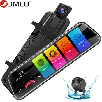 

Jansite 10" Mirror DVR Dash Cam FHD 1080P Streaming Rear View Car Cameras Car Cycle Recording Night Vision + 1080p Backup camera